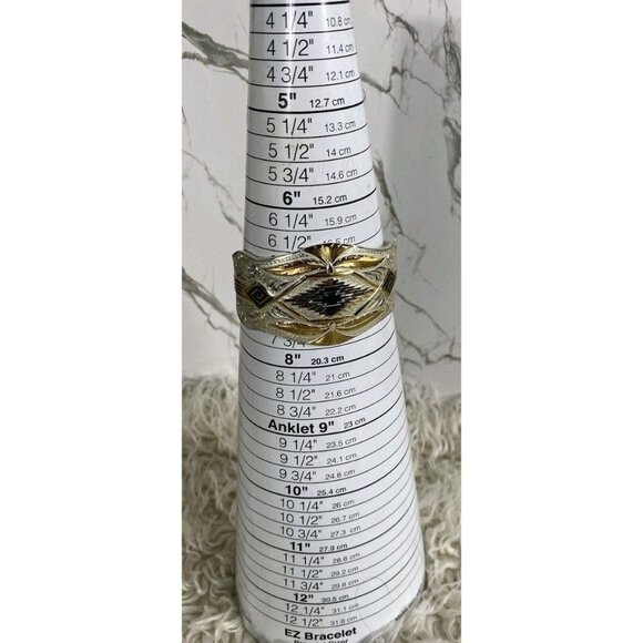 NEW MONTANA SILVERSMITHS SILVER/GOLD EAGLE AZTEC SOUTHWESTERN WIDE CUFF BRACELET - Picture 7 of 7